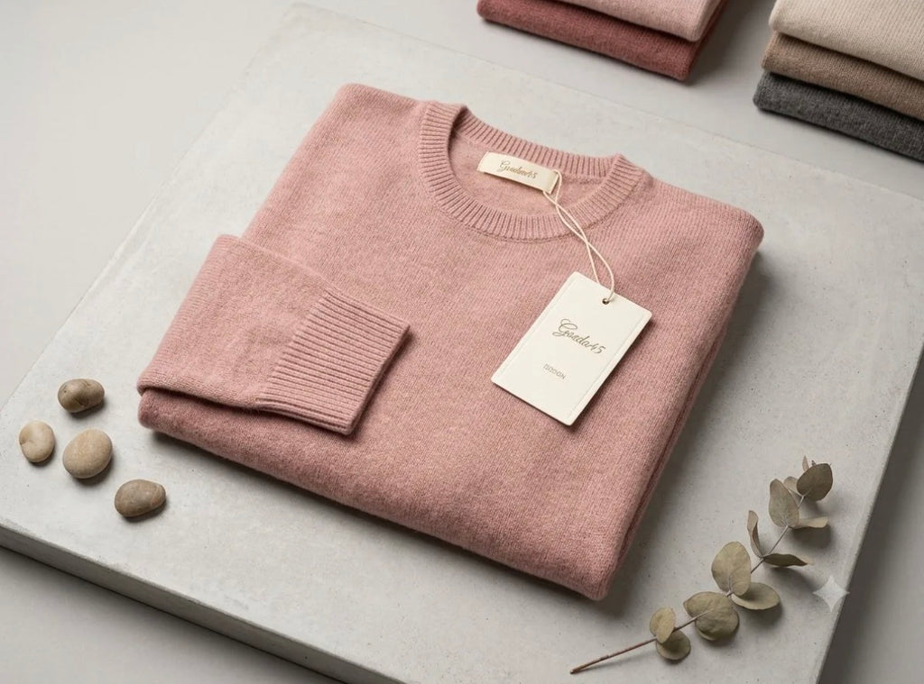 Pull à manches longues col rond style minimal chic