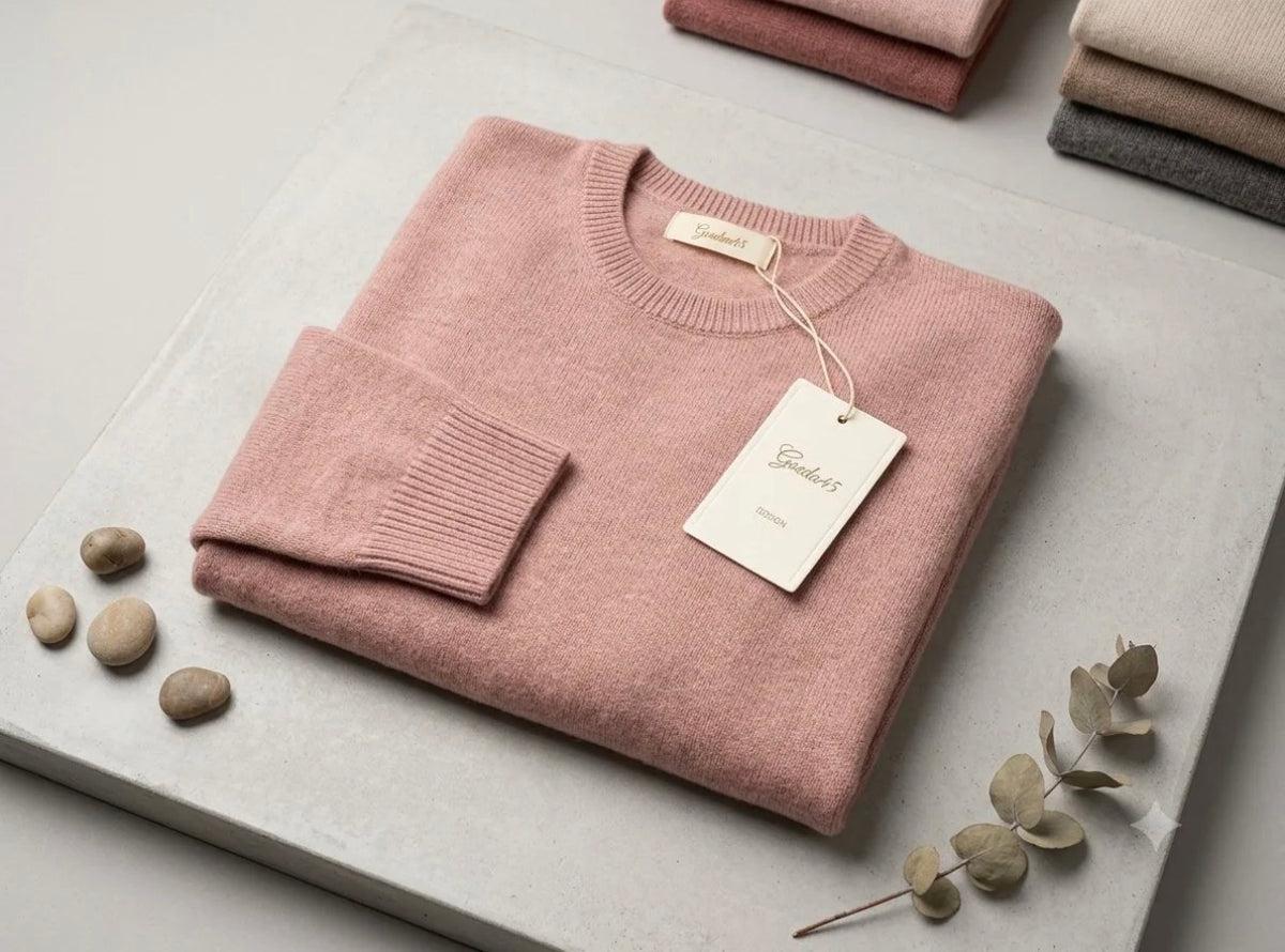 Pull à manches longues col rond style minimal chic